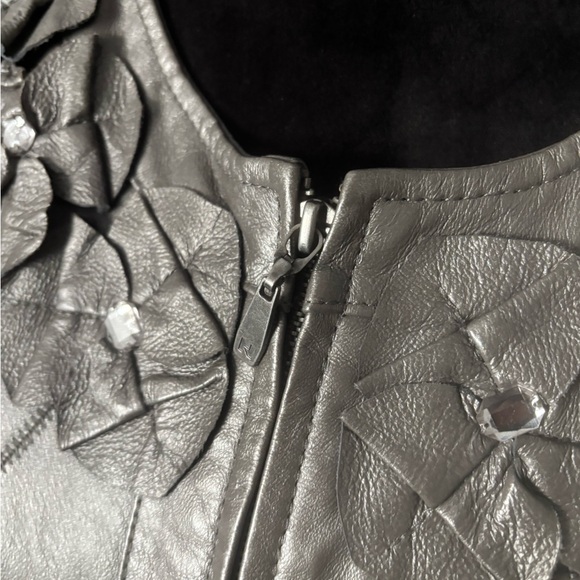 Peter Nygard Silver Floral Embellished Women's Jacket - Picture 8 of 12